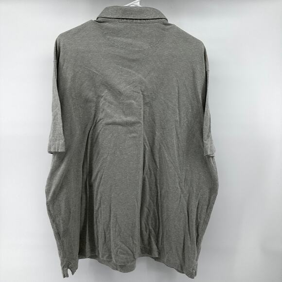 Hart Schaffner Marx Linen Polo Shirt Short Sleeve Pullover Plain Career Gray XL - Picture 3 of 3